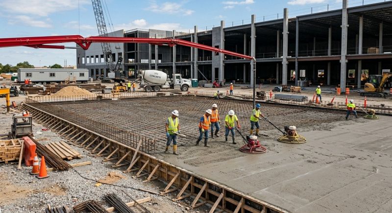Commercial Slab Installation in Rothbury, MI
