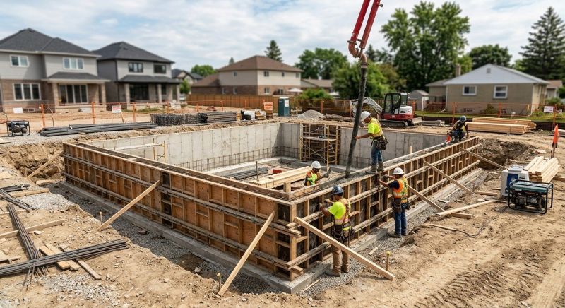 Foundation Construction in New Era, MI